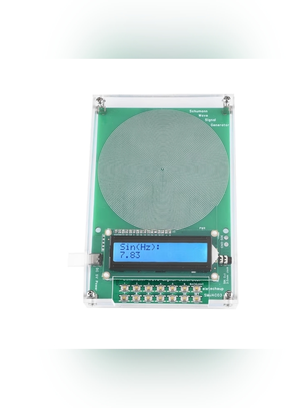 7.83Hz Frequency Generator Adjustable 0.1Hz–30kHz LCD Signal Function Generator